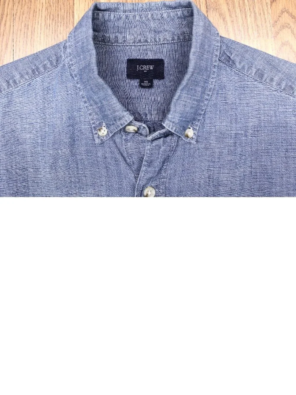 J.CREW REGULAR FIT DENIM SHIRT 100% COTTON Sz X-SMALL, XS